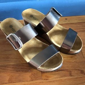 Eric Michael gold sandals